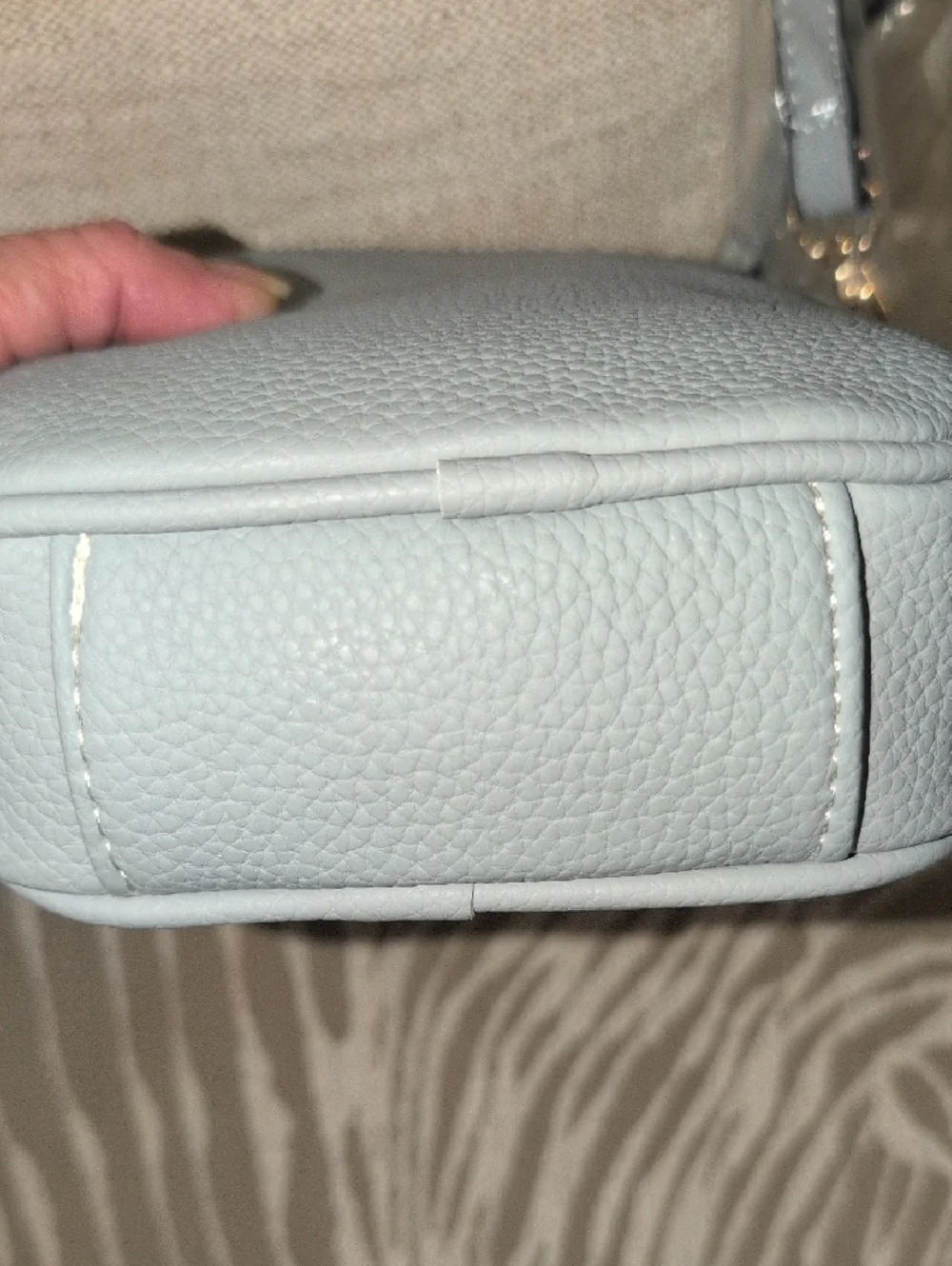 Empire Quilted Light Blue Crossbody Phone Bag - Women's Shoulder Pouch